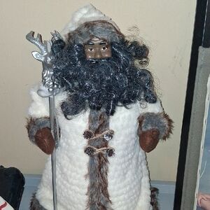 Festive White and Brown Santa Costume for Kids